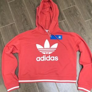 NWT ADIDAS CROP HOODIE/sweatshirt xsmall